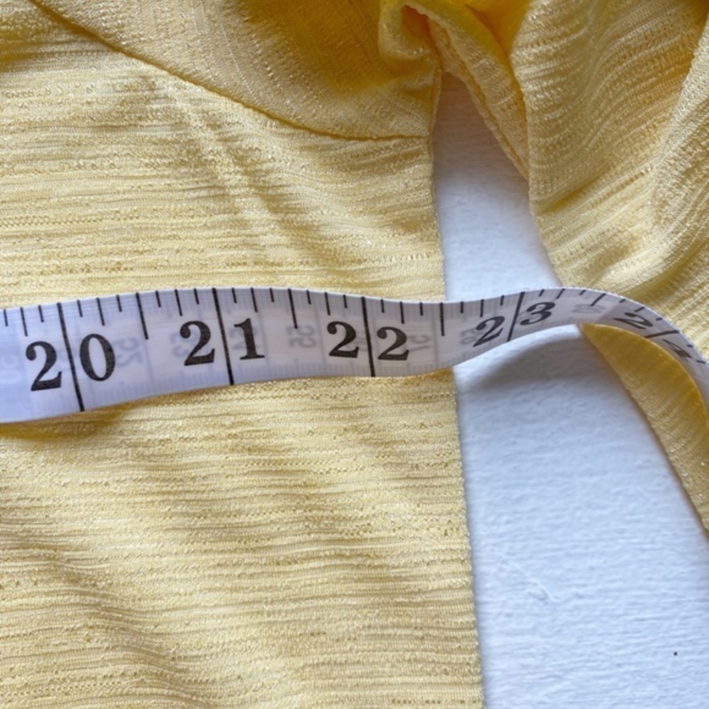 New Directions Yellow 3/4‎ Sleeve Business Casual Shirt - Picture 10 of 10